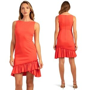 Trina Turk Ayan Sleeveless Ruffle Dress in Slushie | 4